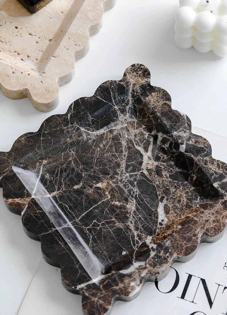 Natural Stone Scallop Tray