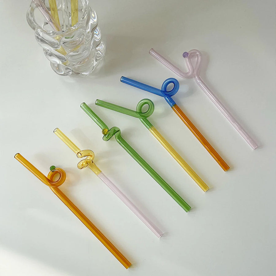 Glass Squiggle Straw