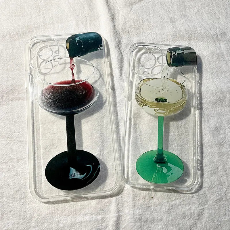 Wine Glass Transparent Phone Case