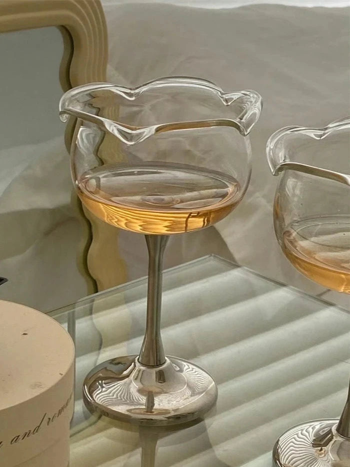 Metal Stem Wine Glass