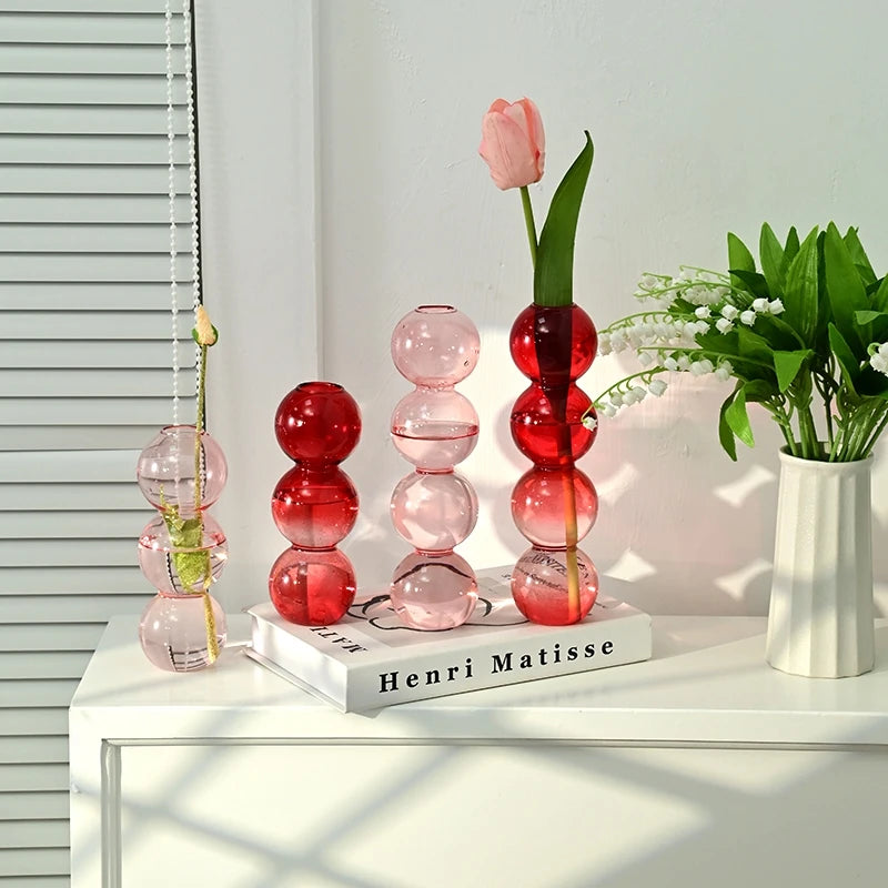 Pastel Flower Bubble Vase