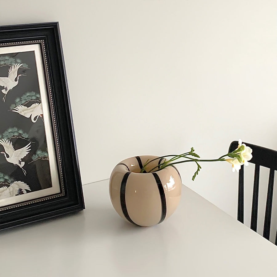Painted Glass Hydroponic Vase