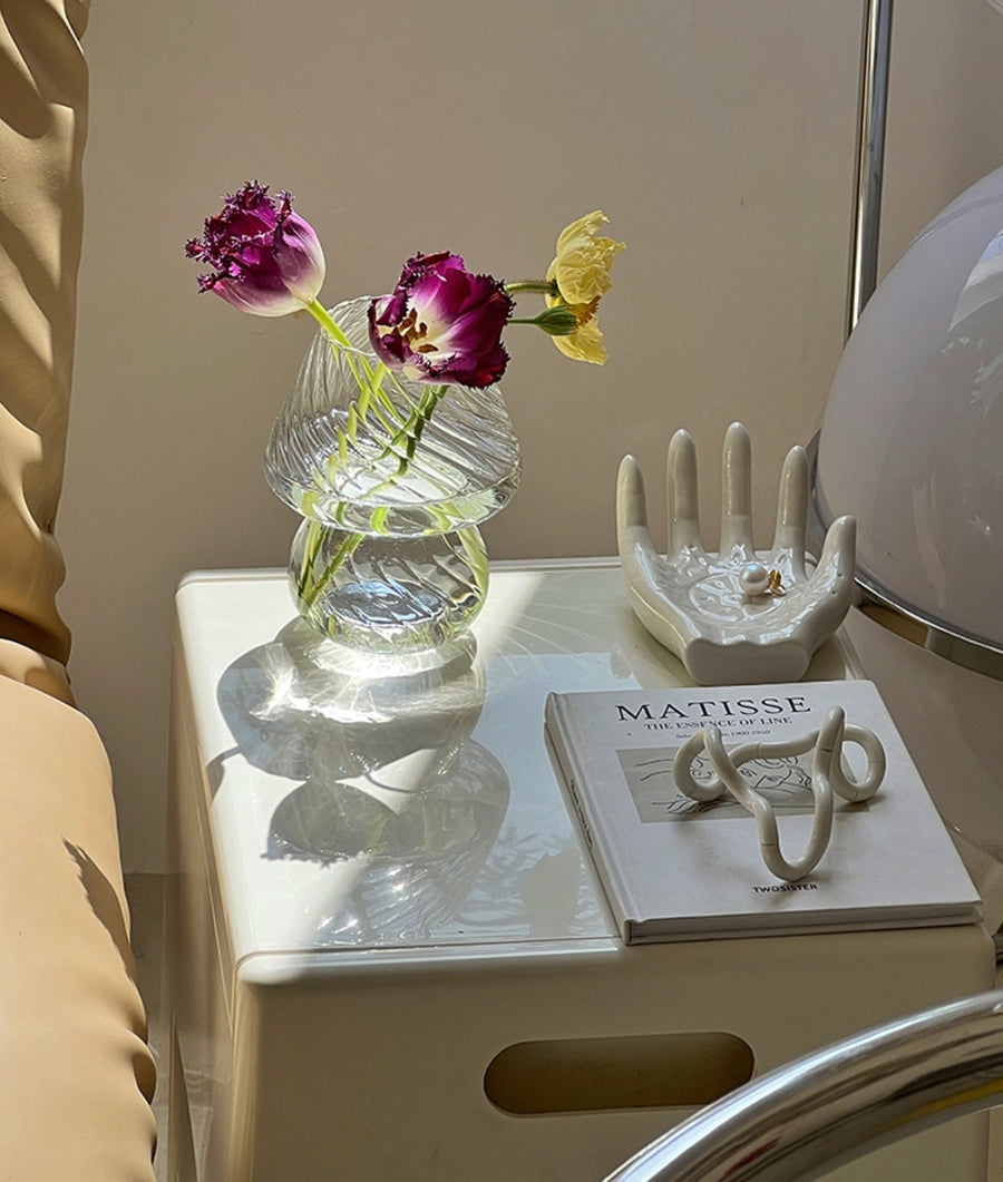 Glass Mushroom Table Vase