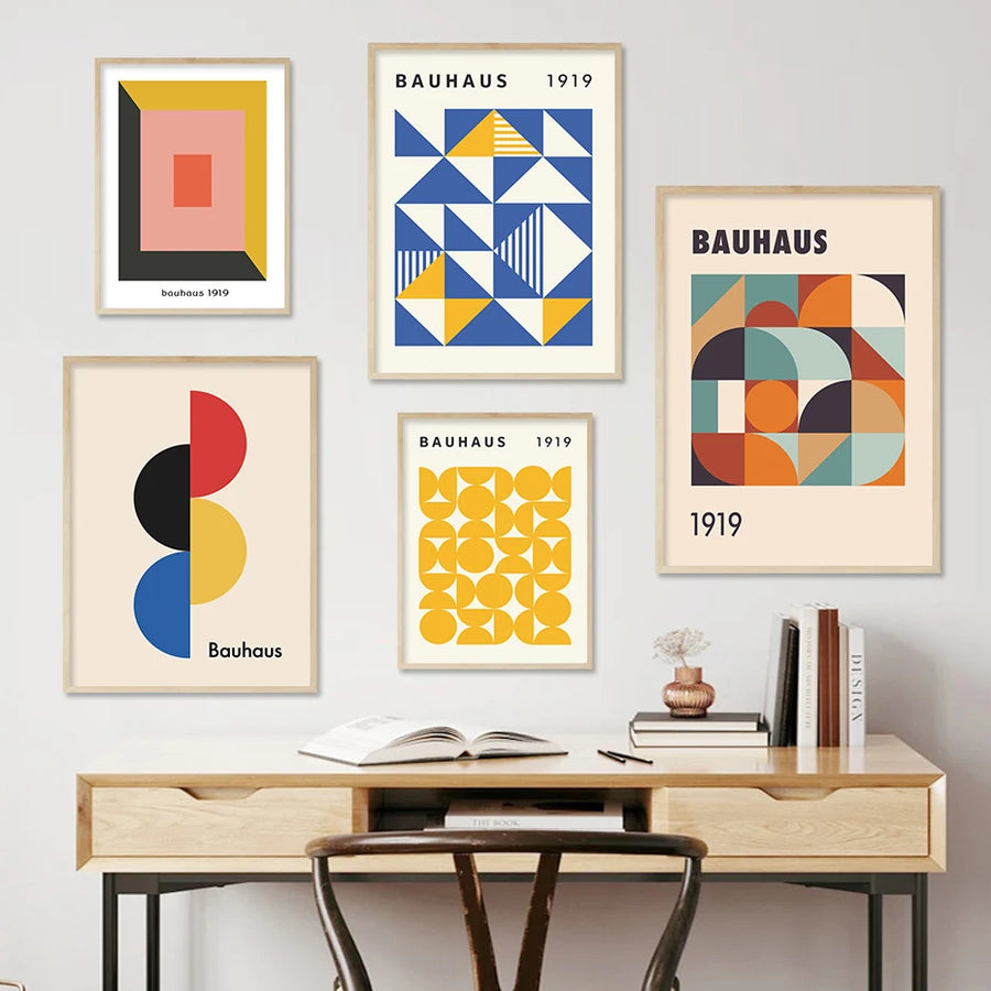 Bauhaus Abstract Geometry Posters