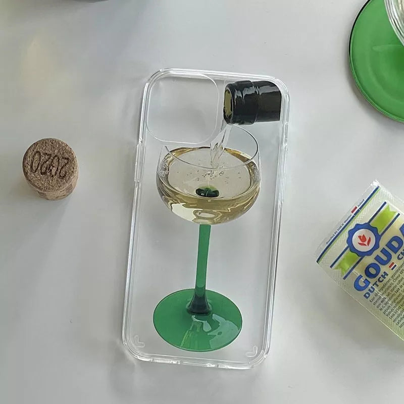 Wine Glass Transparent Phone Case