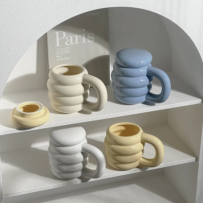 Ceramic Bubble Mug With Lid