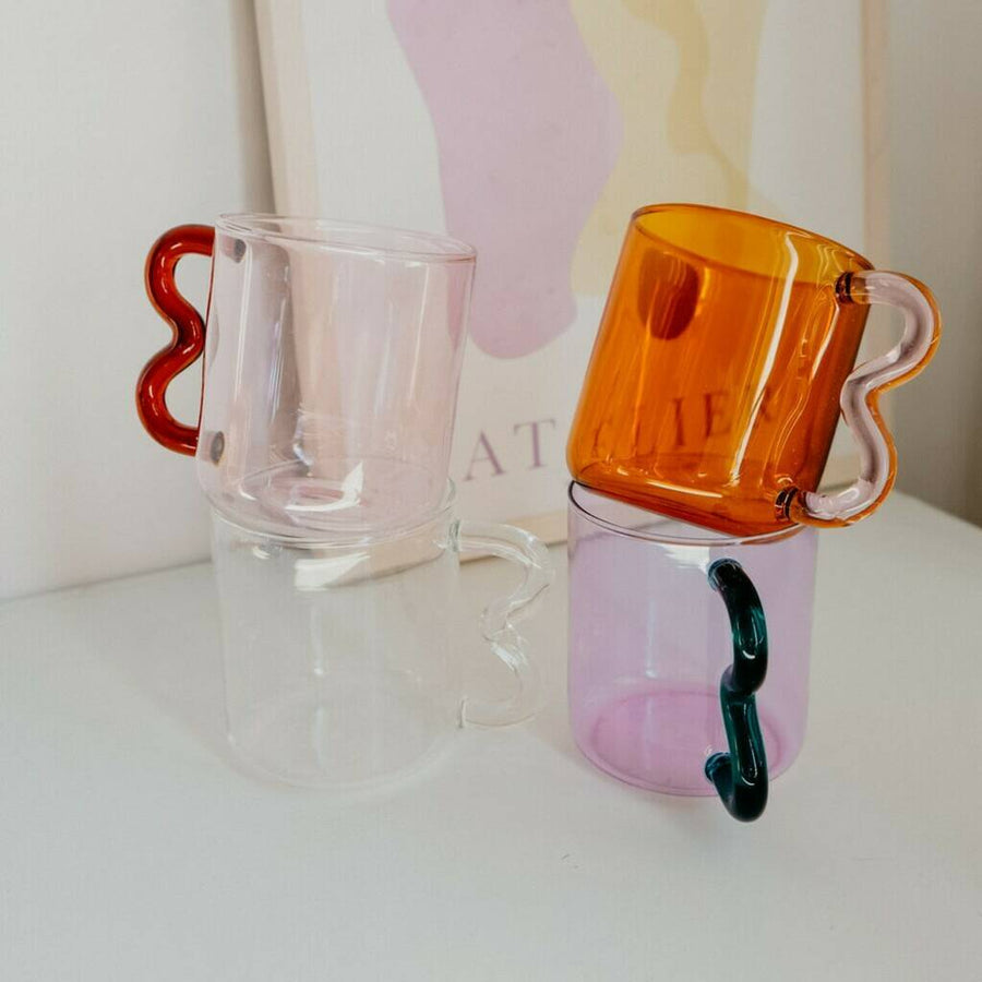 Waved Ear Glass Mug