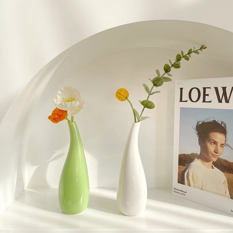 Curvy Ceramic Flower Vase